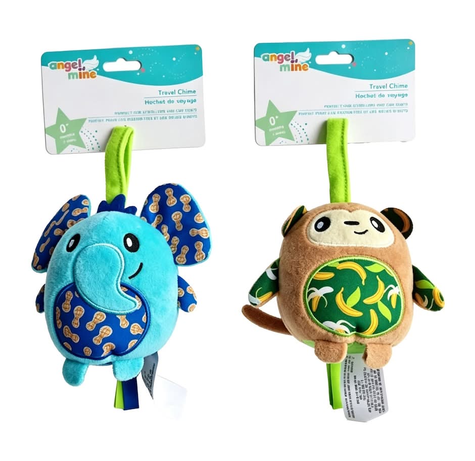 Angel Of Mine Travel Chime Crinkle Toy, Assorted Designs