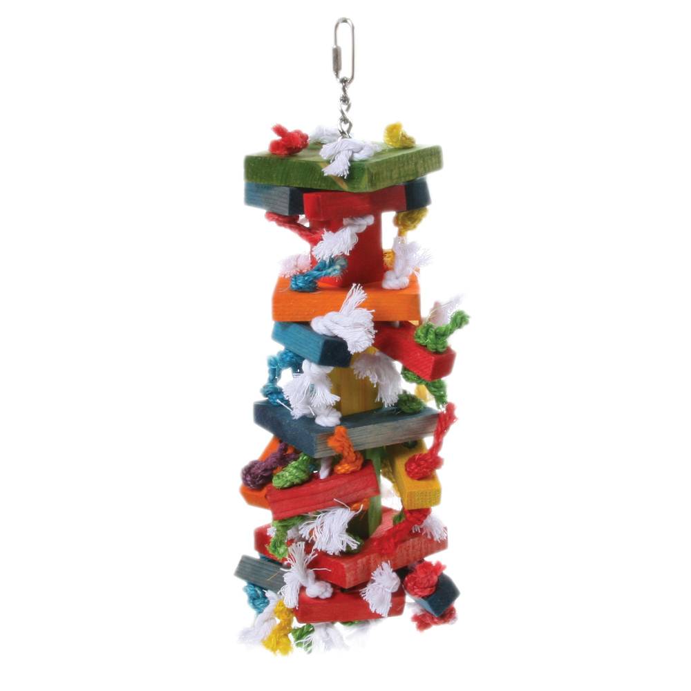 All Living Things® Knots & Blocks Bird Toy (Color: Assorted)