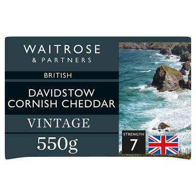 Waitrose Partners British Davidstow Cornish Cheddar Vintage Cheese (550g)