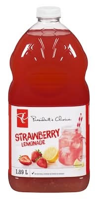 President's Choice Limonade À La Fraise / Strawberry Lemonade 1.89 L