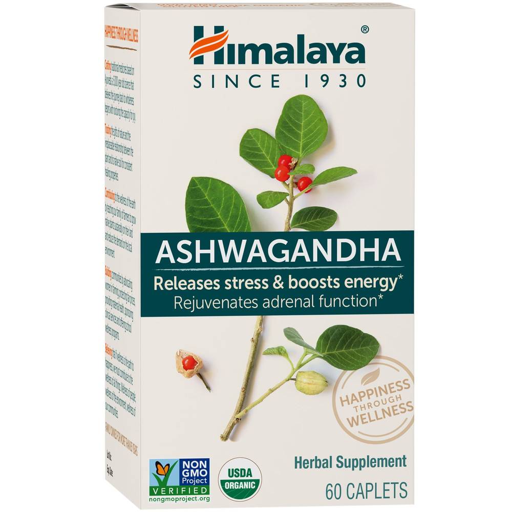 Organic Ashwagandha - Energy & Stress Support (60 Caplets)
