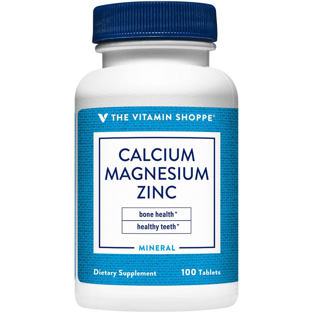 The Vitamin Shoppe Calcium Magnesium Zinc With Vitamin D Supports Healthy Bones