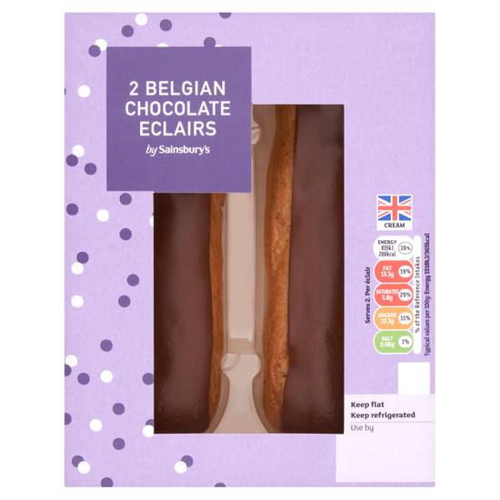 Sainsbury's Belgian Chocolate Eclairs 2x55g