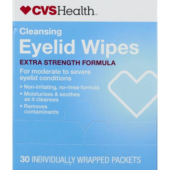 CVS Health No Rinse Eyelid Wipes, 30CT