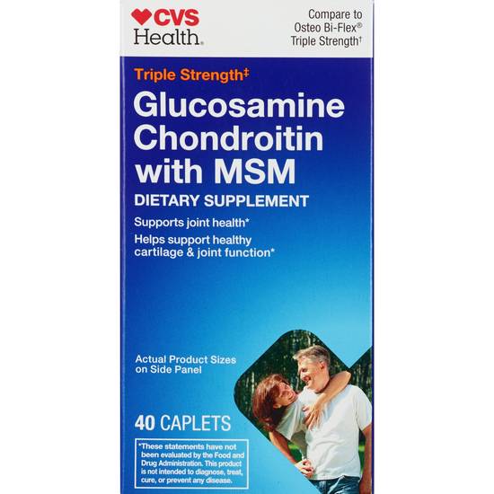 CVS Health Glucosamine Chondroitin Caplets, 40 CT