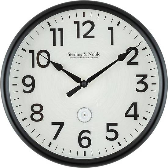 Sterling & Noble™ LED Lighted Dial 12-Inch Outdoor Wall Clock in Matte Black