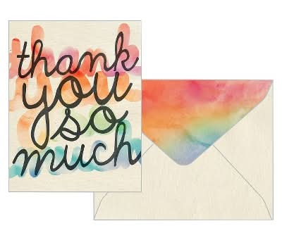 Green Inspired Thank You Cards, Rainbow (10 ct)