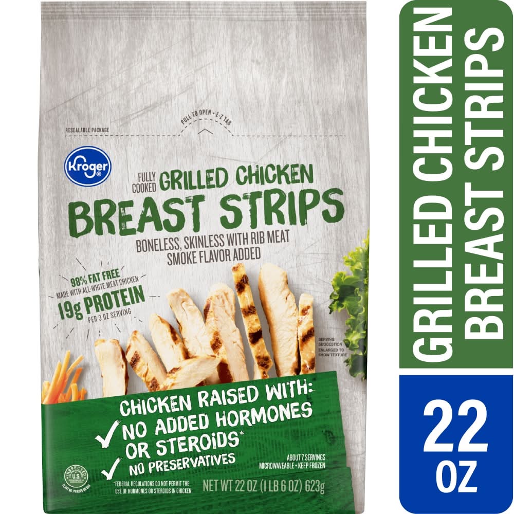 Kroger Fully Cooked Chicken Breast Strips, Grilled (22 oz)