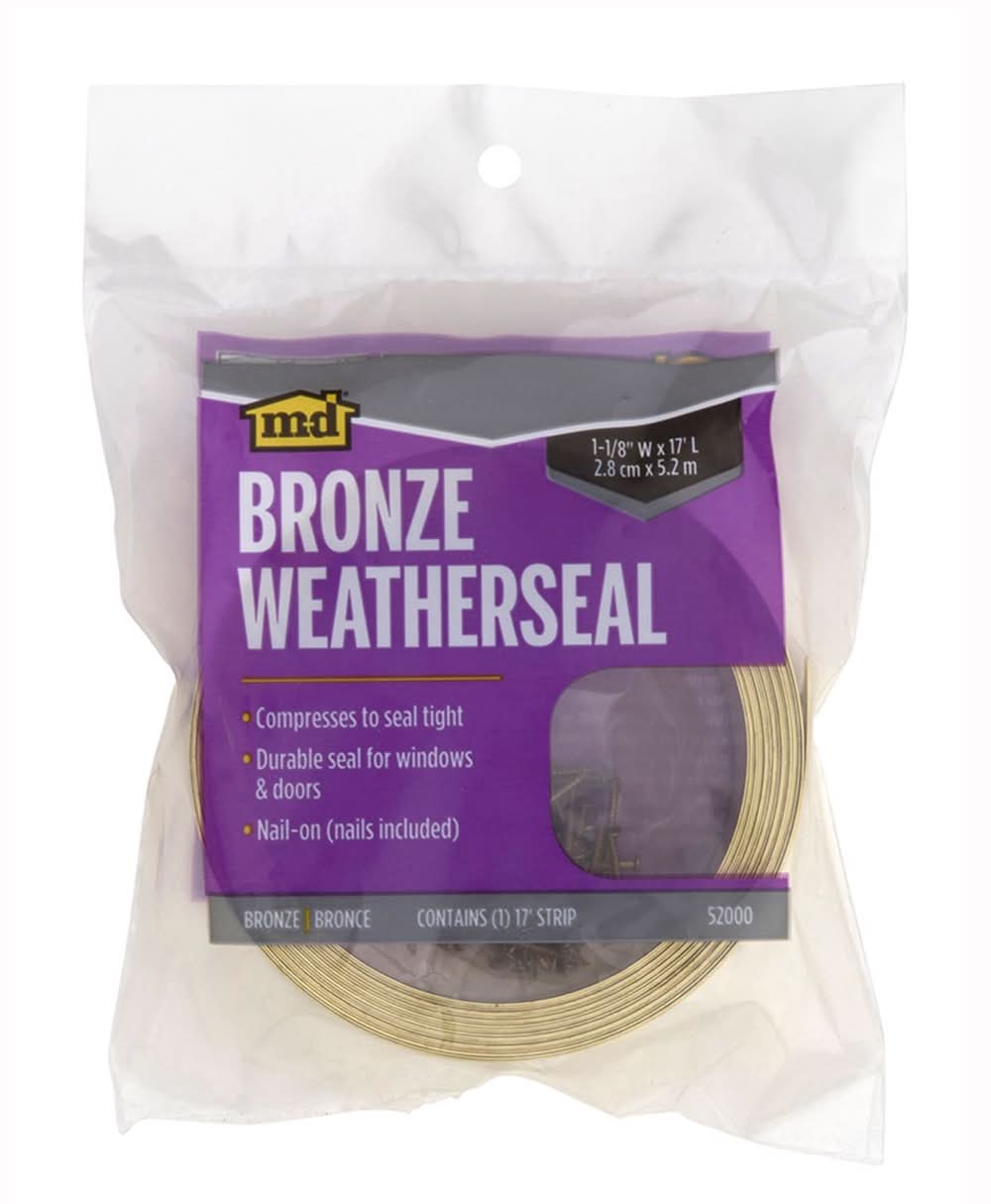 M-D Bronze Aluminum Weatherseal For Doors And Windows 204 In. L X 1.13 In.