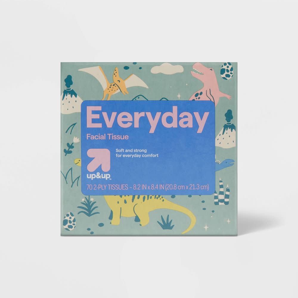up&up Everyday Facial Tissue - Kids Designs (80 ct)
