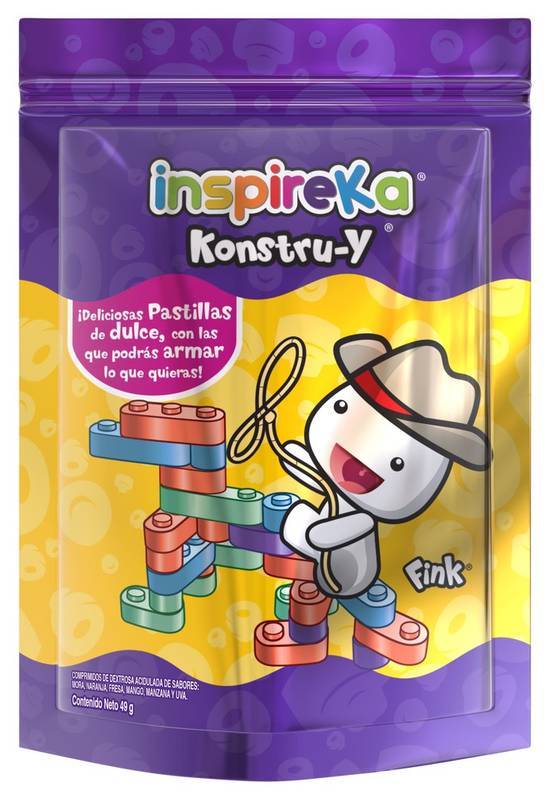 Inspireka caramelos konstru-y  comprimidos surtido (bolsa 49 g)