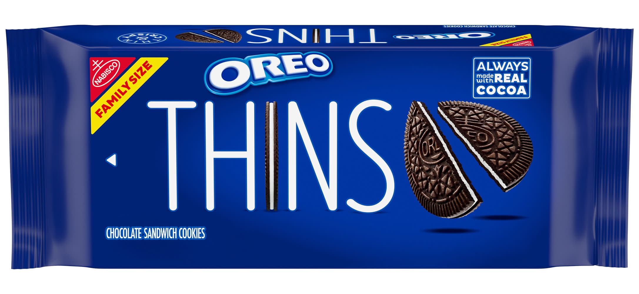 Nabisco Oreo Thins Family Size Sandwich Cookies, Chocolate (11.78 oz)