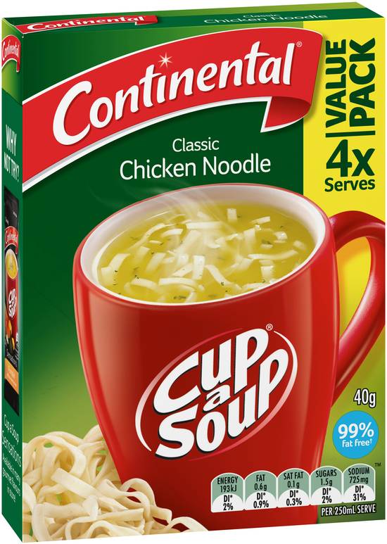 Continental Cup a Soup Chicken Noodle Soup Serves 4 40g