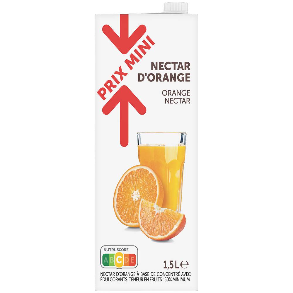 Prix Mini - Nectar jus d'orange à base de concentré avec édulcorants (1.5 L)