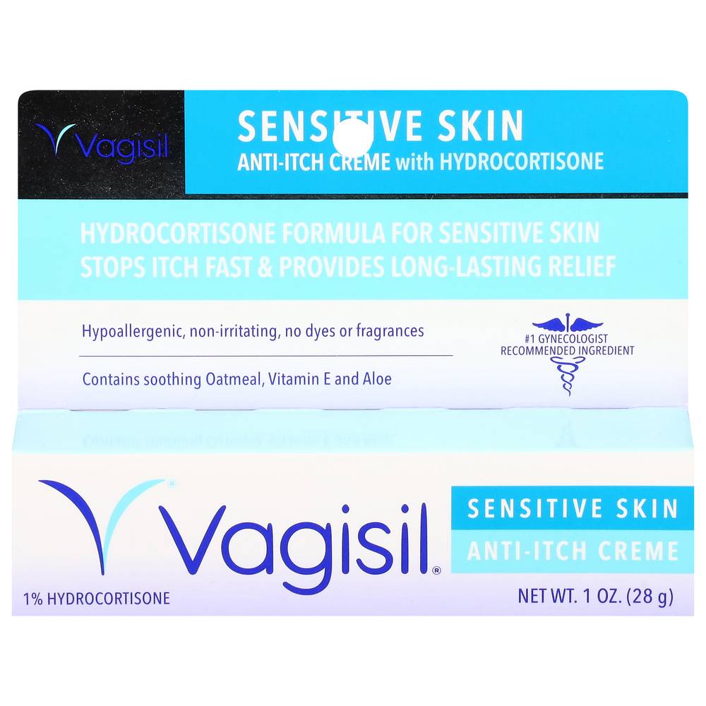 Vagisil 1% Hydrocortisone Sensitive Skin Anti-Itch Creme (1 oz)