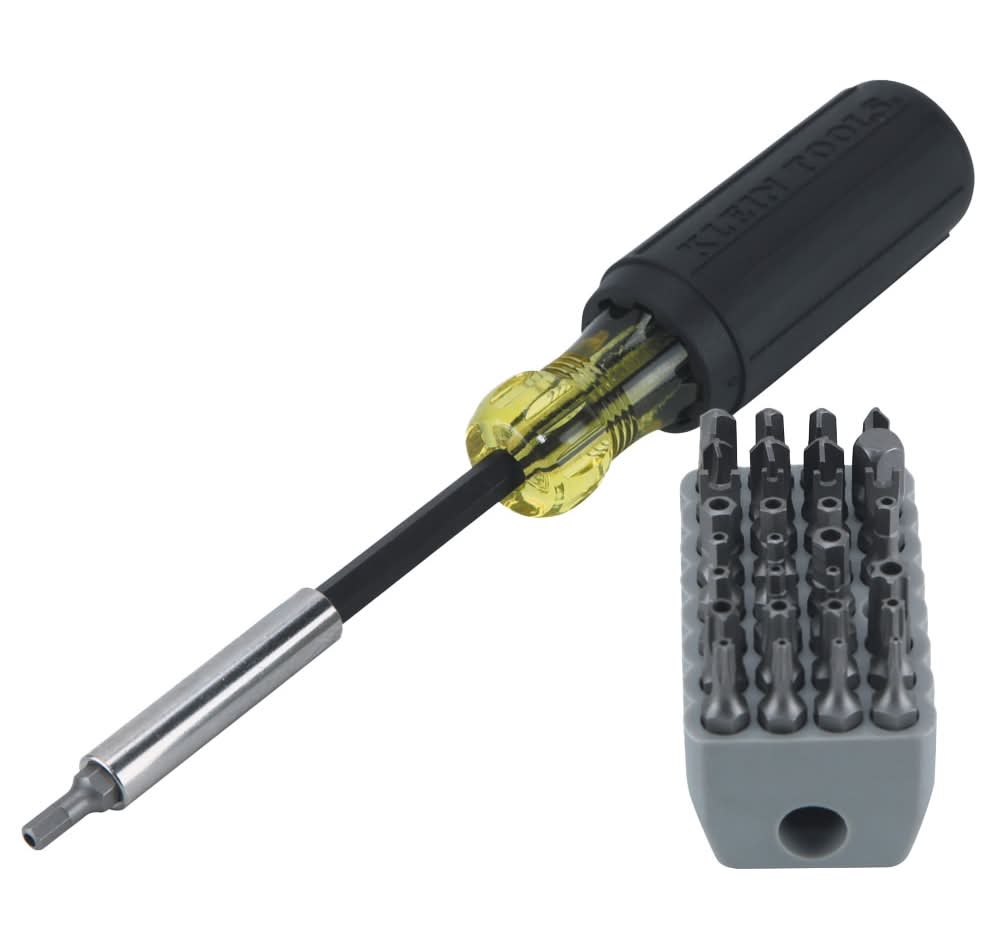 Klein Tools Magnetic Screwdriver with 32 Tamperproof Bits