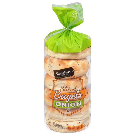 Signature Select Sliced Onion Bagels (6 ct)