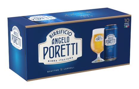 Birrificio Angelo Poretti Premium Italian Lager Beer (10 x 440ml)