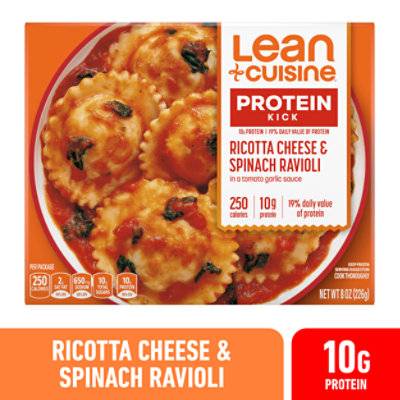 Lean Cuisine Protein Kick Ricotta Cheese And Spinach Ravioli Frozen Entree Box - 8 Oz