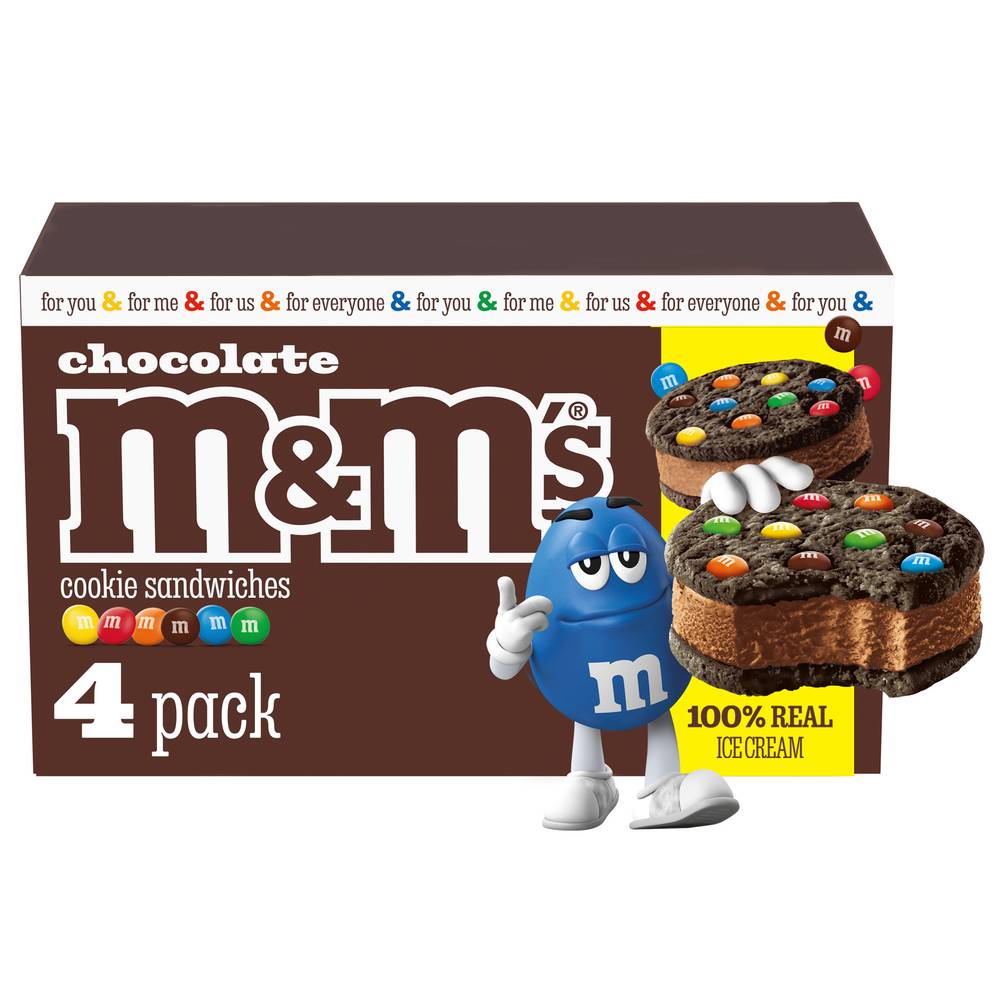 M&M's Sandwich Icecream Cookies, Chocolate (4 ct)