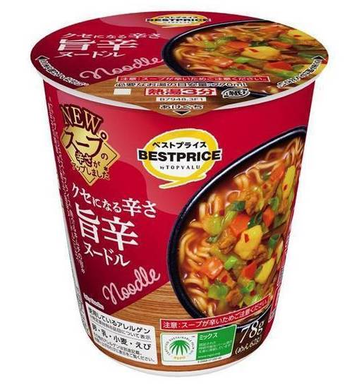 トップバリュ ベストプライス クセになる辛さ 旨辛ヌードル (78g)