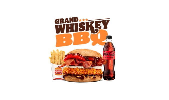 Menú Grand Whiskey BBQ  Grande (1 Pollo)