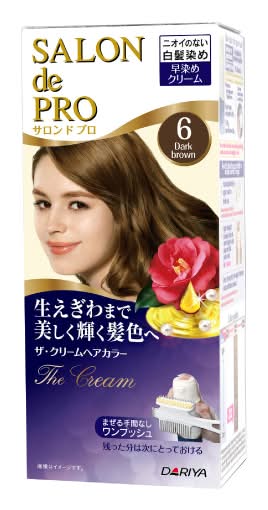 DARIYA沙龍級白髮用染髮霜6黑褐棕