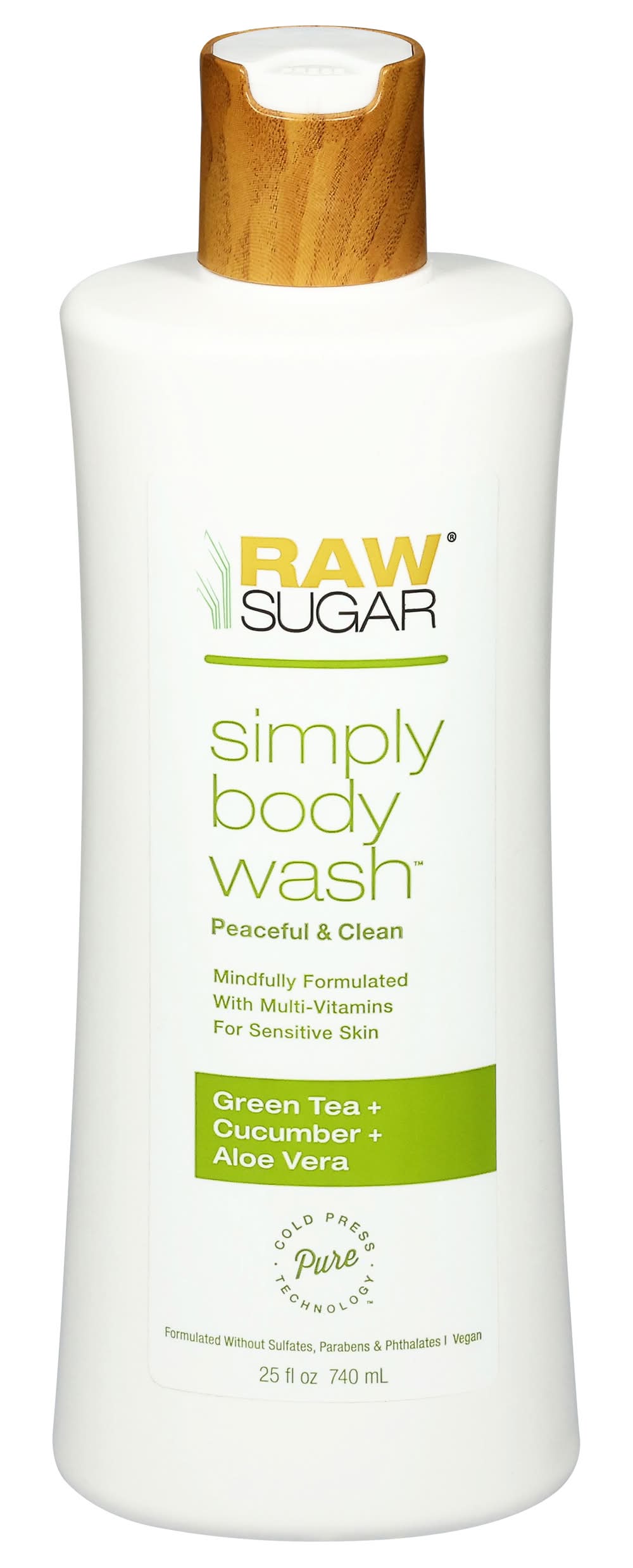 Raw Sugar Sensitive Skin Green Tea + Cucumber + Aloe Vera Simply Body Wash (25 fl oz)