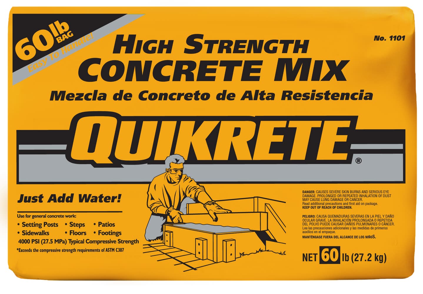 QUIKRETE 60 -lb High strength Concrete mix