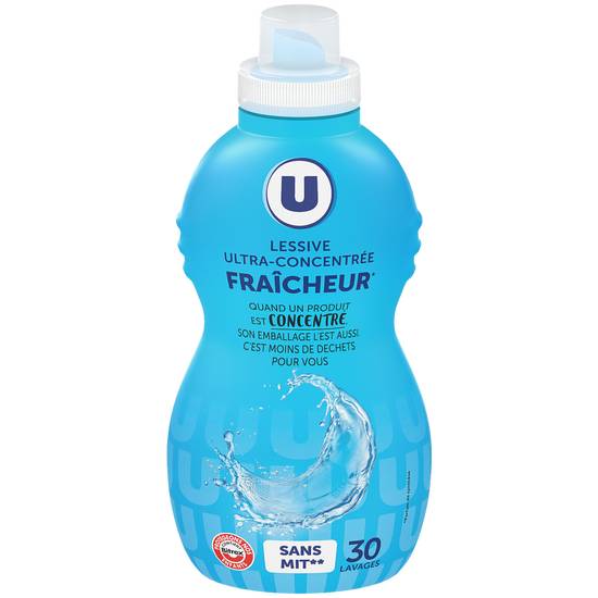 Lessive Liquide Concentree Fraicheur Produit U x30