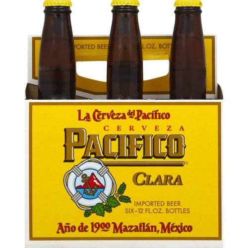 Pacifico · Clara Mexican Lager Beer (6 x 12 fl oz)