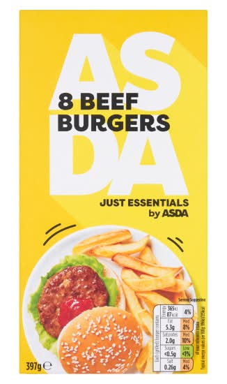 ASDA Beef Burgers (8 pack)