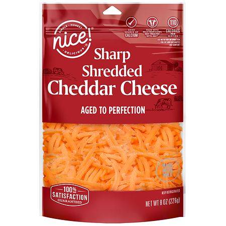 Nice! Shredded Sharp Cheese Cheddar (8 oz)