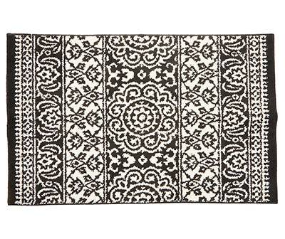 Broyhill Ornate Fascination Area Rug (30in x 46in/black & white)