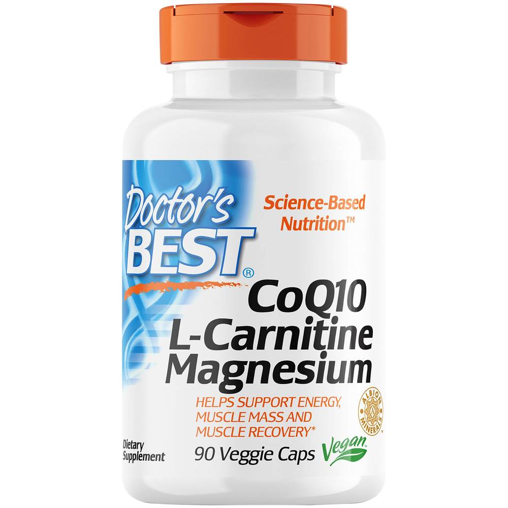Coq10, L-Carnitine & Magnesium - Supports Energy & Muscle Recovery (90 Capsules)