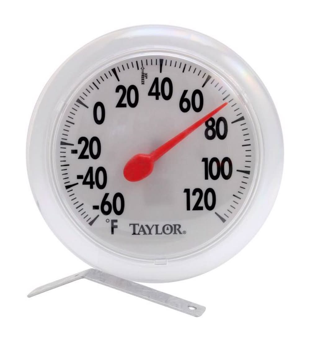 Taylor Dial Thermometer Plastic White 6 In.