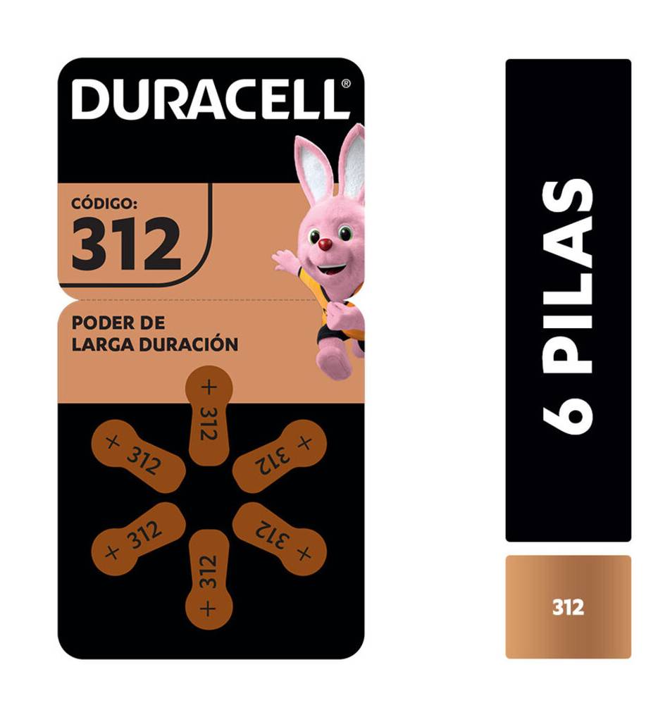 Duracell Pila Audífono Dur312 6 Unidades
