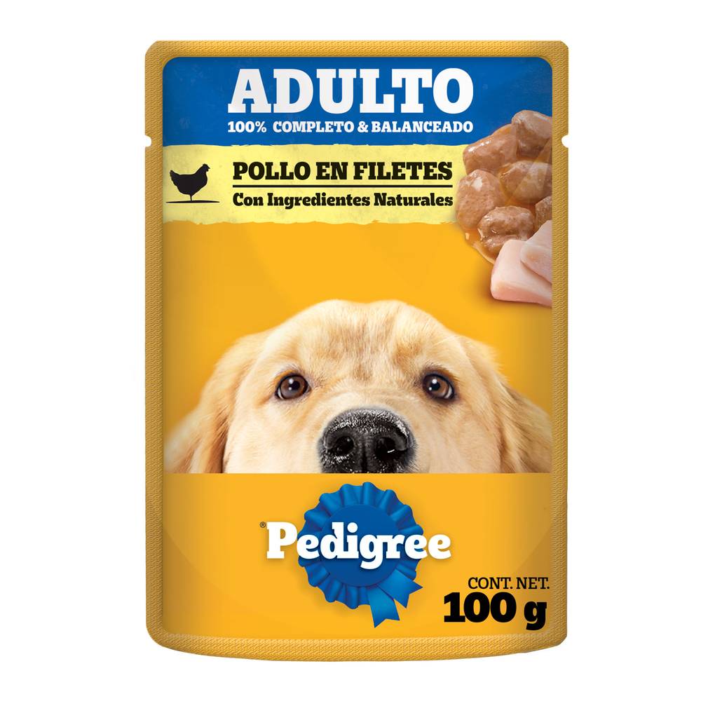 Pedigree · Alimento húmedo pollo en filetes para perro, Adulto (100 g)