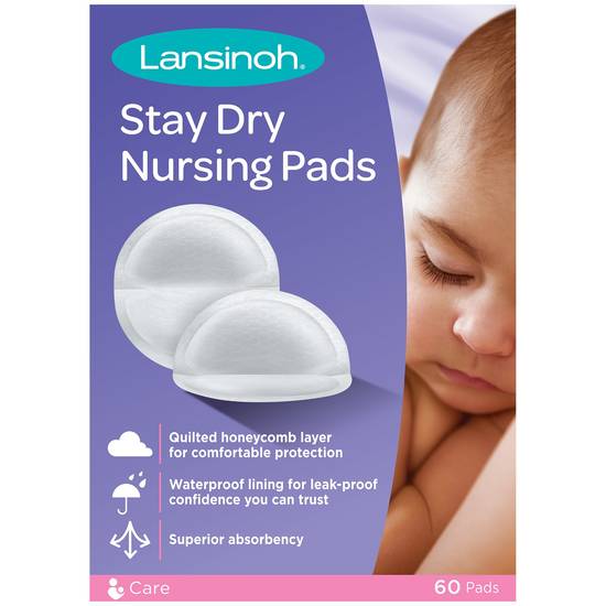 Lansinoh Disposable Nursing Pads - Stay Dry, 60CT