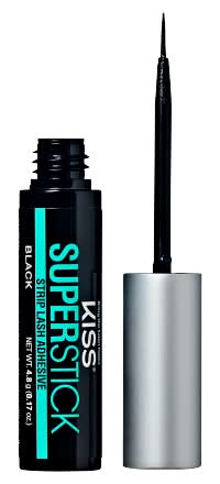 KISS Superstick Strip Lash Liquid False Eyelash Adhesive, Black (0.17 oz)