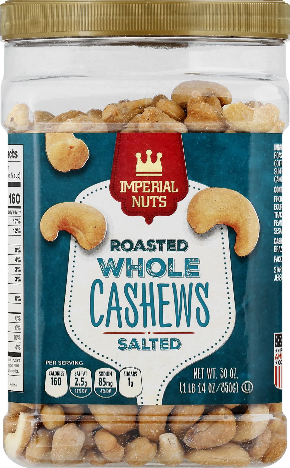 Imperial Nuts Roasted Whole Cashews Salted (30 oz)