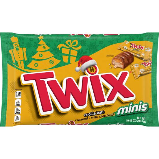 Order Twix Christmas Chocolate Caramel Cookie Bars, Minis - 10.43 oz food online from Rite Aid store, Oceanside on bringmethat.com