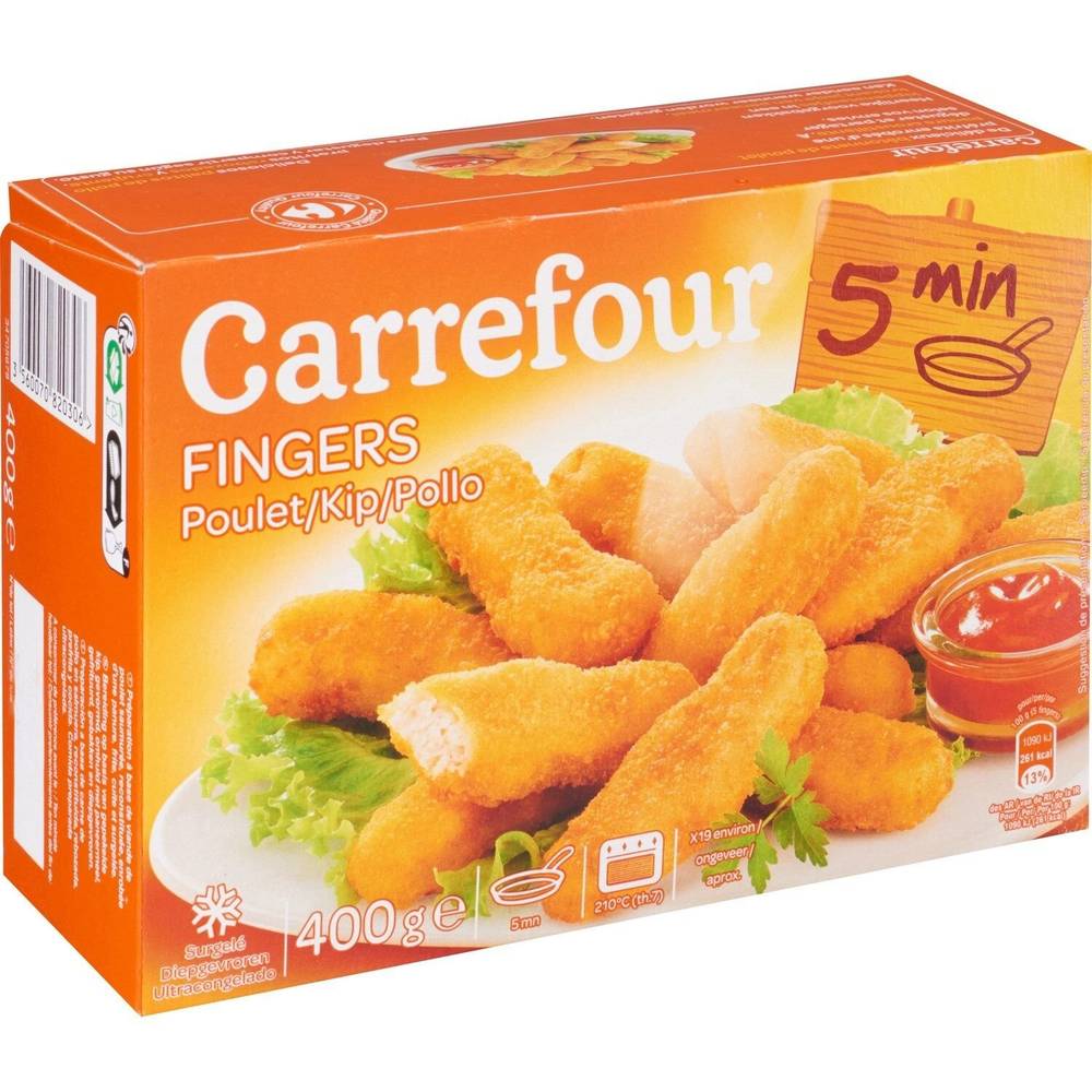 Carrefour - Bâtonnets de poulet panés (400g)