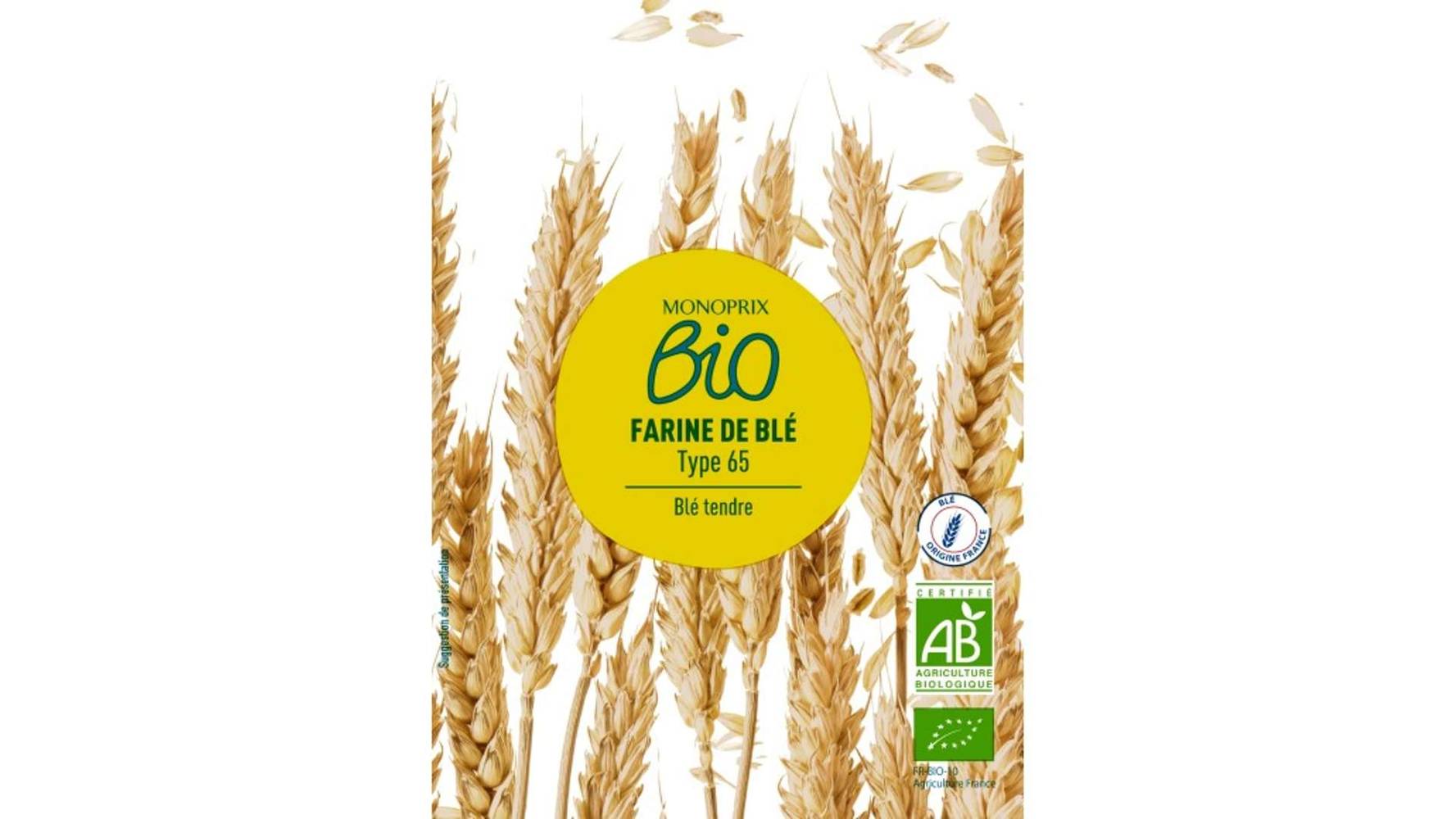 Monoprix Bio Farine de blé bio T65 Le paquet de 1kg