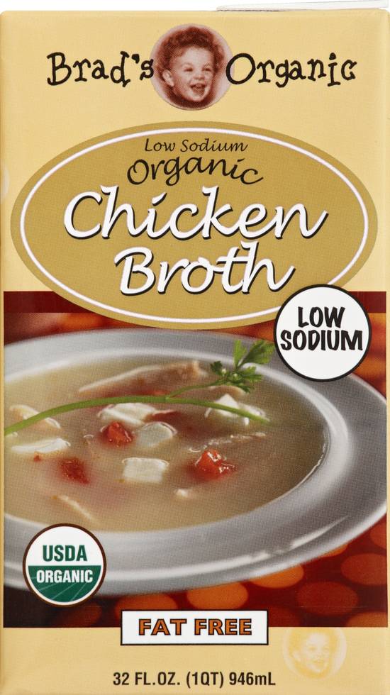 Brad's Organic Low Sodium Chicken Broth (32 fl oz)