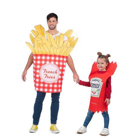 Mommy/Daddy And Me Fries & Ketchup 2Pc Costume Set