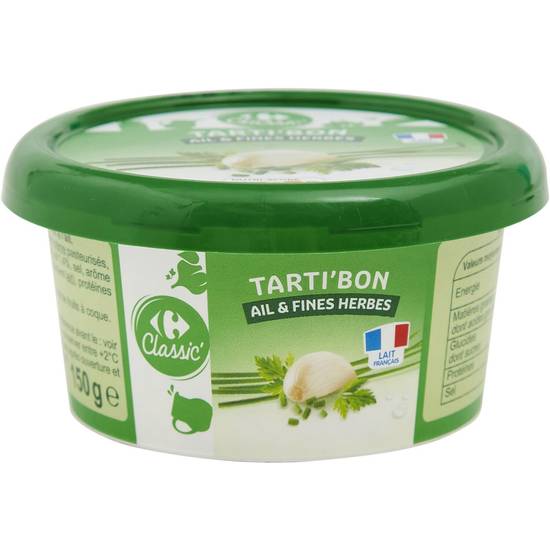 Carrefour Classic' - Fromage à tartiner ail et fines herbes
