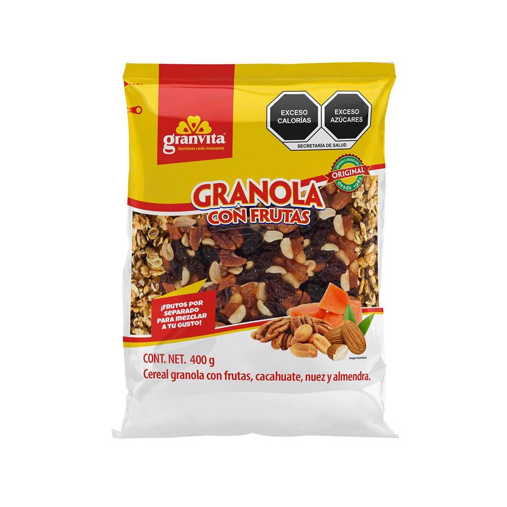 Granvita granola con frutas (bolsa 400 g)