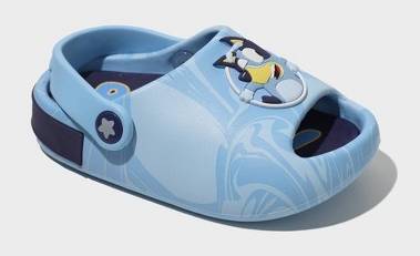 Toddler Bluey EVA Sandals - Blue 11T: Slip-On Footbed with Cushioned Ankle Strap, Open Toe, Textured Outsole, Medium Width