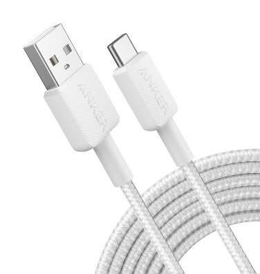 Anker Usb-A To Usb-C Braided Cable, White